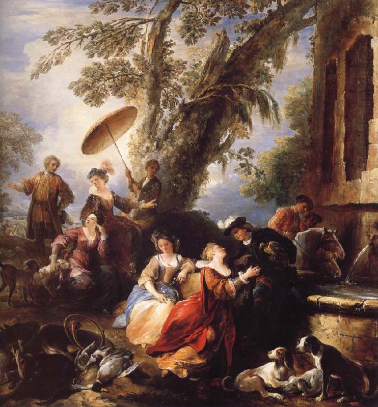 The Return from the Hunt, Parrocel, Joseph